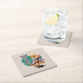 Grappige Retro Huisvrouw Pi-up Meisje Kunst Kartonnen Onderzetters (Insitu)