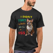 Grappige retro 'I IDN'T FART, my Butt blies je een T-shirt (Voorkant)