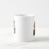 Grappige retro ik gebruikt om te werken met de leg koffiemok (Center)