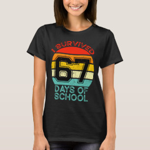 Grappige Retro Ik Heb 67 Dagen Schoolleerkrachten T-shirt