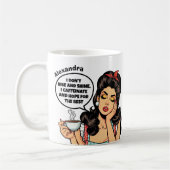 Grappige retro ik niet stijgen en schijnen aangepa koffiemok (Links)