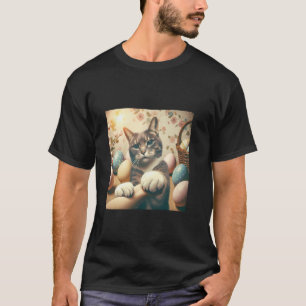 Grappige Retro Kat Foto Shoot Vrouwen Meisje Jonge T-shirt