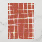 Grappige retro kerstillustraties boogfoto folie feestdagenkaart (Achterkant)