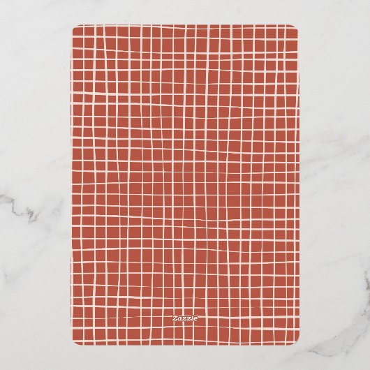 Grappige retro kerstillustraties boogfoto folie feestdagenkaart (Achterkant)