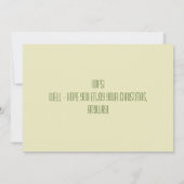 Grappige Retro Kerstman Cartoon Stout of Braaf Fla Feestdagenkaart (Achterkant)