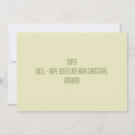 Grappige Retro Kerstman Cartoon Stout of Braaf Fla Feestdagenkaart (Achterkant)