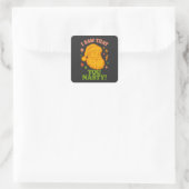 Grappige Retro Kerstman Je Stoute Kerstmis Vierkante Sticker (Tas)