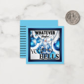 Grappige Retro Kerstmis Notitiekaartje (Voorkant / Achterkant in situ)