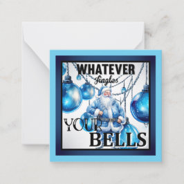 Grappige Retro Kerstmis Notitiekaartje