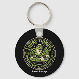 Grappige Retro Kikker Badge Ik Begraaf Dingen Tuin Sleutelhanger