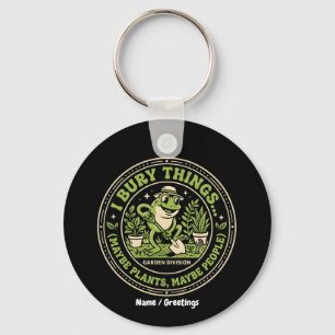 Grappige Retro Kikker Badge Ik Begraaf Dingen Tuin Sleutelhanger