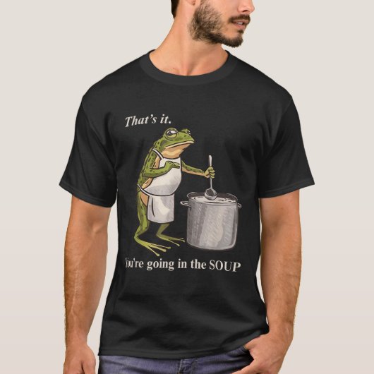 Grappige Retro Kikker Dat Is Het Je Gaat In De Soe T-shirt (Voorkant)