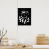 Grappige Retro Koffie – Aanbid Koffie Poster (Keuken)