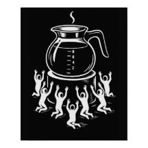 Grappige Retro Koffie – Aanbid Koffie