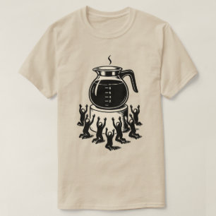 Grappige Retro Koffie – Aanbid Koffie T-shirt