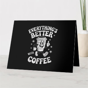 Grappige Retro Koffie Mannen of Vrouwen Koffie Kaart