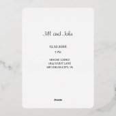 Grappige Retro Koppel Folie Jubileumfeest  Uitnodiging (Achterkant)