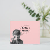 Grappige Retro Lady Oh You Nasty Briefkaart (Staand voorkant)