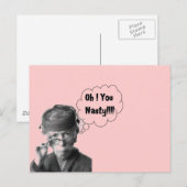 Grappige Retro Lady Oh You Nasty Briefkaart (Voorkant / Achterkant)