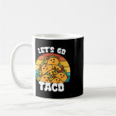 Grappige Retro Let's Go Taco Grappige Taco Lover Koffiemok (Links)