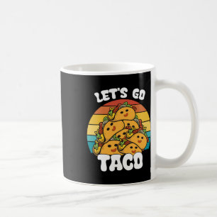 Grappige Retro Let's Go Taco Grappige Taco Lover Koffiemok