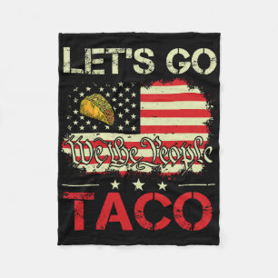 Grappige Retro Let's Go Taco Mexican Food Humor Vr Fleece Deken