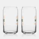 Grappige Retro Luie Dag Spreuk Blikvorm Glas (Links)