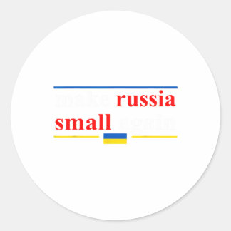 Grappige retro maakt Rusland weer klein Ronde Sticker