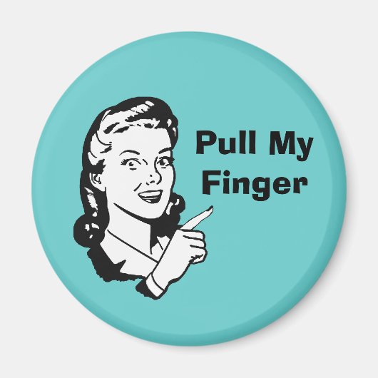 Grappige retro magneet (Voorkant)