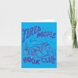 Grappige Retro Moe Boekenclub Moeders Loopt Op Kof Kaart