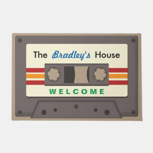 Grappige Retro Muziek Cassette Mixtape Custom Home Deurmat
