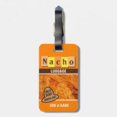Grappige Retro Nacho Bagagelabel (Achterkant verticaal)