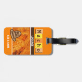 Grappige Retro Nacho Bagagelabel (Achterkant horizontaal)