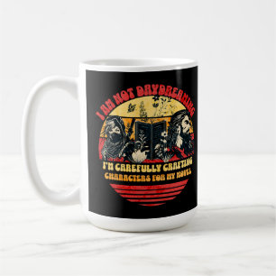 Grappige retro niet dagdromen auteur koffiemok