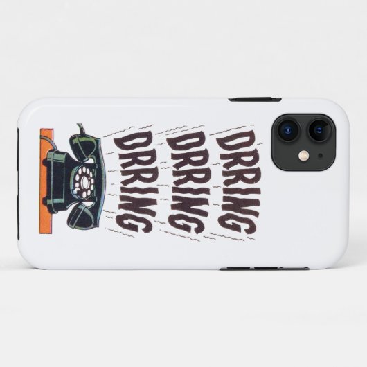 Grappige retro oude klassieke telefoon rinkelen Case-Mate iPhone case (Achterkant (horizontaal))