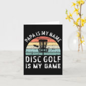 Grappige Retro Papa Disc Golf Is Mijn Game Vaderda Kaart (Gele Bloem)