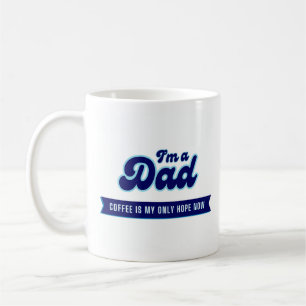 Grappige retro papa - Koffie is mijn enige hoop bl Koffiemok