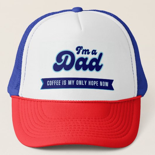 Grappige retro papa - Koffie is mijn enige hoop bl Trucker Pet (Voorkant)
