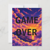 Grappige Retro Pixel Game Menu Sleutelhangers (Achterkant)