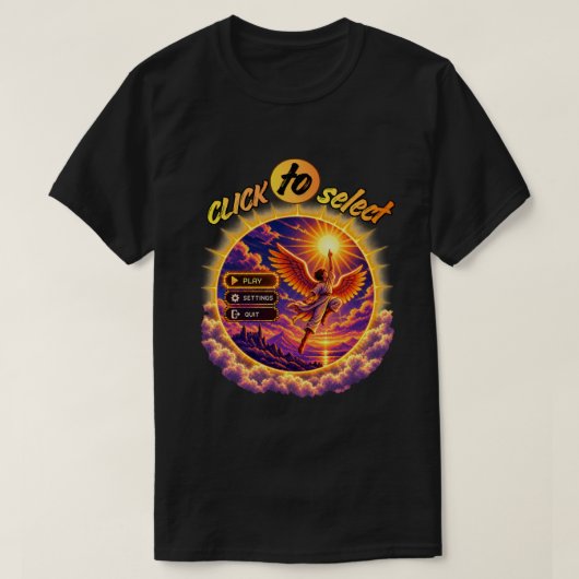 Grappige Retro Pixel Game Menu T-shirt (Design voorkant)