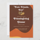 GRAPPIGE RETRO POMPOEN VRIENDSGIVING KAART (Voorkant)