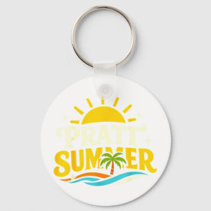 Grappige retro pratt zomer california politiek sleutelhanger