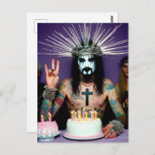 Grappige Retro Punk Rock Gothische Verjaardagsfees Briefkaart (Voorkant / Achterkant)