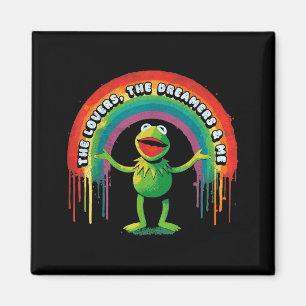 Grappige Retro Regenboog Kikker Verbinding De Geli Magneet