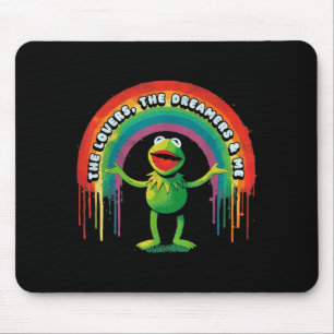 Grappige Retro Regenboog Kikker Verbinding De Geli Muismat