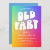 Grappige Retro Regenboog Oud Scheten Elke Leeftijd Kaart (Voorkant / Achterkant)