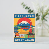 Grappige Retro Reizen Japan Toerisme Humor Briefkaart (Staand voorkant)