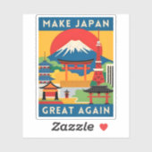 Grappige Retro Reizen Japan Toerisme Humor Sticker (Vel)