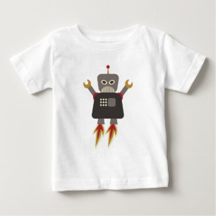Grappige Retro Rocket Robot