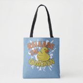 Grappige Retro Rubber Duck Dierlijke Pun Tote Bag (Voorkant)